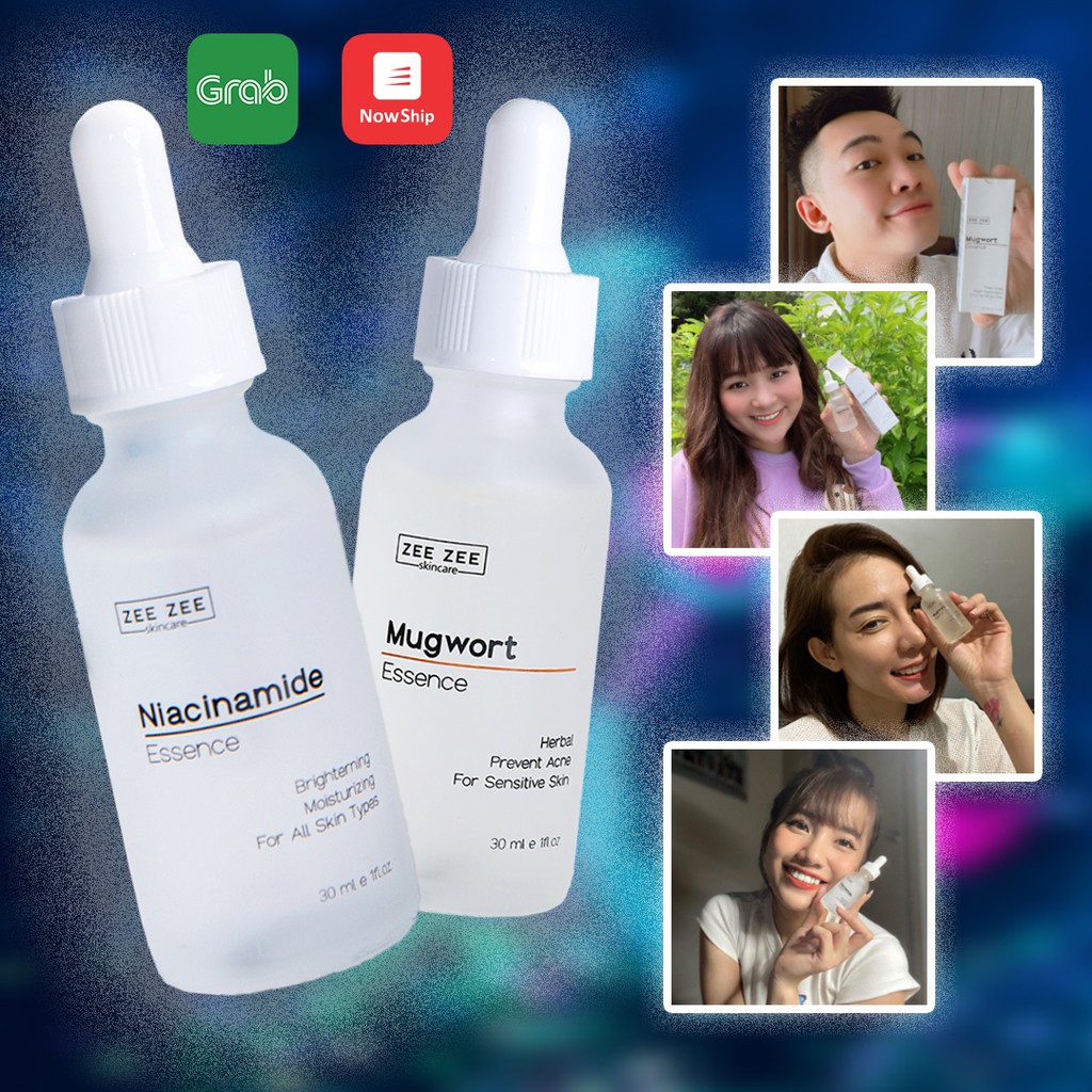 [CHÍNH HÃNG] Bộ Đôi Niacinamide, Mugwort Essence ZEE ZEE Skincare - Tinh chất Dưỡng Sáng, Ngừa Mụn Thâm, Mờ Tàn Nhang!